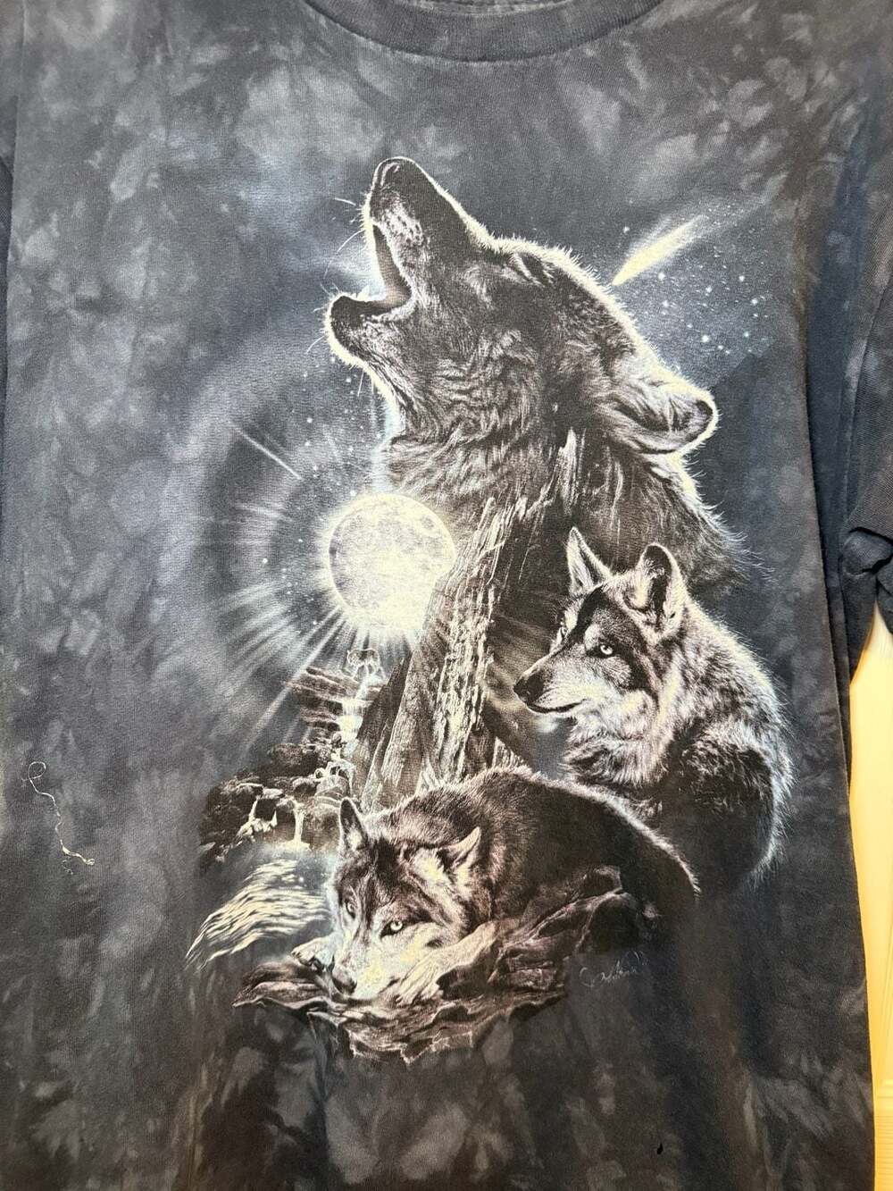 The Mountain Bark At The Moon Wolf Pack Tie Dye T-Shirt